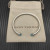 David Yurman 4mm Sterling Silver Blue Diamond Bangle Bracelet