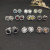 David Yurman 7mm Cable Square Black Diamond Stud Earrings