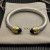 David Yurman 7mm Gold Black Diamond Head Gemstone Bracelet, Fits Wrist Sizes 16&acirc;20cm