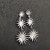David Yurman Silver Triple Sunflower Earrings, 51mm Length