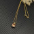 David Yurman Gold 11mm Four-Prong Champagne Diamond Necklace
