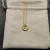 David Yurman Gold Diamond Initial T Disc Pendant Necklace