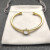David Yurman 4mm Gold-Tone Square Diamond Cable White Agate Bracelet, Fits Wrist Sizes 15&acirc;20cm