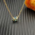 David Yurman Gold 8mm Four-Prong Blue Diamond Necklace