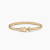 David Yurman 5mm Gold Diamond Hook Cuff Bracelet, Fits Wrist Size 16cm - 20cm