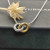David Yurman Gold and Silver Twisted Cable Double Ring Necklace, 2mm Chain, 45+5cm Adjustable Length
