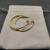 David Yurman Gold Tone Cable Single Row Diamond Hoop Earrings