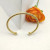 David Yurman 4mm Gold Pearl Diamond Bangle Bracelet