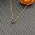 David Yurman Gold 8mm Four-Prong Black Diamond Necklace, Adjustable 42+3+3cm