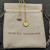 David Yurman Gold Diamond Initial D Disc Pendant Necklace