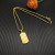 David Yurman Gold Streamlined Rectangular Tag Necklace