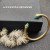 David Yurman 5mm Gold Angled Blue Chalcedony Cuff Bracelet, Fits Wrist Size 16cm - 20cm