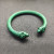 David Yurman 7mm Green Colorful Enamel Cuff Bracelet, Fits Wrist Size 16cm - 20cm