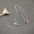 David Yurman 7mm Cable Twist Square Red Diamond Pendant Necklace, 1.5mm Chain, Length 45cm + 5cm