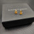 David Yurman 8mm Gold Four-Prong Yellow Diamond Stud Earrings