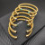 David Yurman 6mm Gold Malachite Cable Cuff Bracelet
