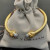 David Yurman Gold 4mm Pav&Atilde;&copy; Diamond Geometric Edge Bracelet, Fits Wrist Sizes 16&acirc;20cm