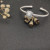 David Yurman 4mm Square Pav&Atilde;&copy; Cable Bracelet with White Onyx