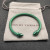 David Yurman 5mm Green Colorful Enamel Cuff Bracelet, Fits Wrist Size 16cm - 20cm