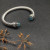 David Yurman 7mm Cable Bracelet with Rotating Blue Pav&Atilde;&copy; End Caps
