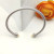 David Yurman 4mm Pav&Atilde;&copy; Diamond Round-End Gold and Silver Bangle Bracelet