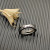 David Yurman Silver and Gold Pav&Atilde;&copy; Twisted Cable Cylinder Ring