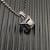 David Yurman Sterling Silver 11mm Four-Prong Purple Diamond Necklace