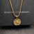 David Yurman Gold Compass White Diamond Necklace