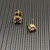 David Yurman 8mm Gold Four-Prong Purple Diamond Stud Earrings