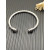 David Yurman Silver 4mm Three-Row Double End Cuff Bracelet