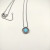 David Yurman 7mm Cable Twist Square Blue Diamond Pendant Necklace, 1.5mm Chain, Length 45cm + 5cm