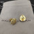 David Yurman Gold Tone 14mm Cable Spiral Stud Earrings