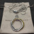 David Yurman 37mm Four-Ring Gold and Silver Necklace, Adjustable 90cm Chain