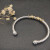 David Yurman 4mm Cable Cuff Bracelet with Rotating Curved Round End Caps