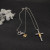 David Yurman Gold and Silver Double X Cross Pendant Necklace