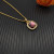 David Yurman Gold 14mm Square Purple Diamond Necklace