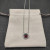 David Yurman 7mm Cable Twist Square Red Diamond Pendant Necklace, 1.5mm Chain, Length 45cm + 5cm