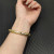 David Yurman 8mm Gold Pav&Atilde;&copy; Blue Diamond Renaissance Band Bracelet