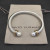 David Yurman 7mm Gold and Silver Pearl Cable Bracelet