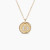 David Yurman Gold Diamond Initial D Disc Pendant Necklace