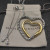 David Yurman 38mm Gold and Silver Double Heart Necklace