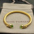 David Yurman 5mm Gold-Tone Cable Cuff Bracelet Light Green Diamonds