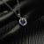 David Yurman Sterling Silver 17.8mm Round Pav&Atilde;&copy; Lapis Lazuli Necklace