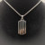 David Yurman Sterling Silver Streamlined Rectangular Tag Necklace