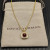David Yurman Gold Square Red Diamond Necklace 1.5mm