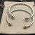 David Yurman 4mm Round-Head Gold and Silver Cuff Bracelet