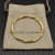 David Yurman 4.4mm Gold Small Infinity Interwoven Bangle Bracelet