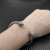David Yurman Silver 4mm Cable Diamond Lattice Cuff Bracelet