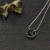 David Yurman 8mm Black Gemstone Four-Prong Pendant Necklace