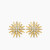 David Yurman 19mm Gold Sunburst Diamond Stud Earrings